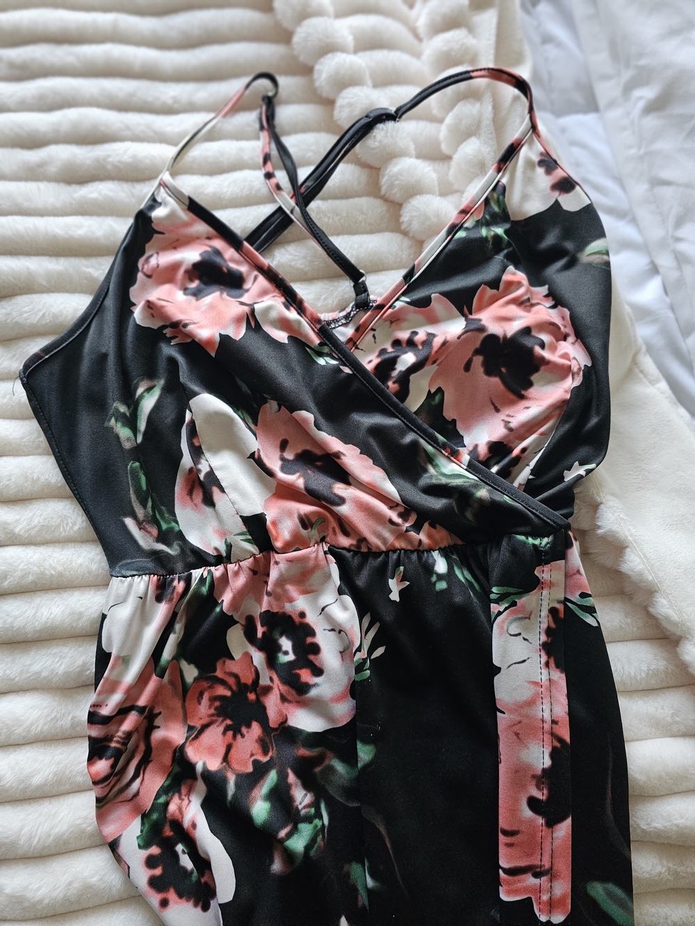 Floral Black & Pink Formal Sundress - Women Size Small